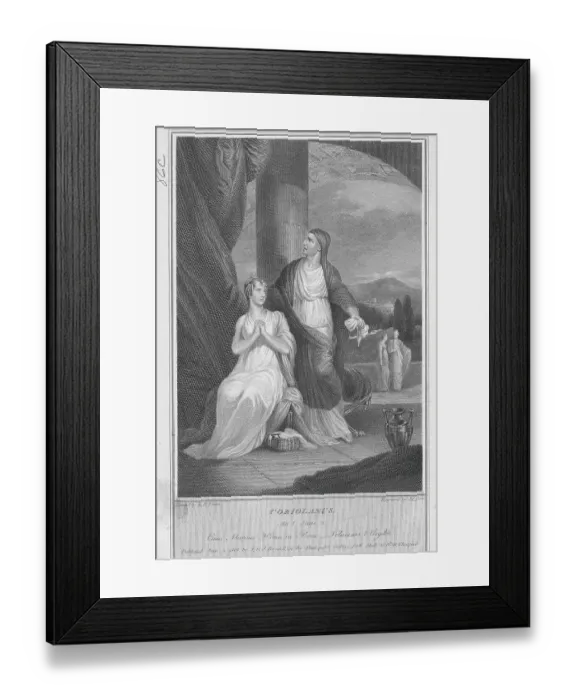 Framed Print : Illustration of Volumnia and Virgilia Framed Print : Illustration of Volumnia and Virgilia