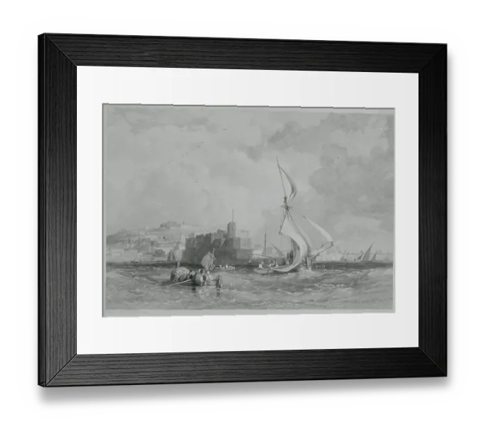 Framed Print : Scenic View of Naples from Sea Framed Print : Scenic View of Naples from Sea