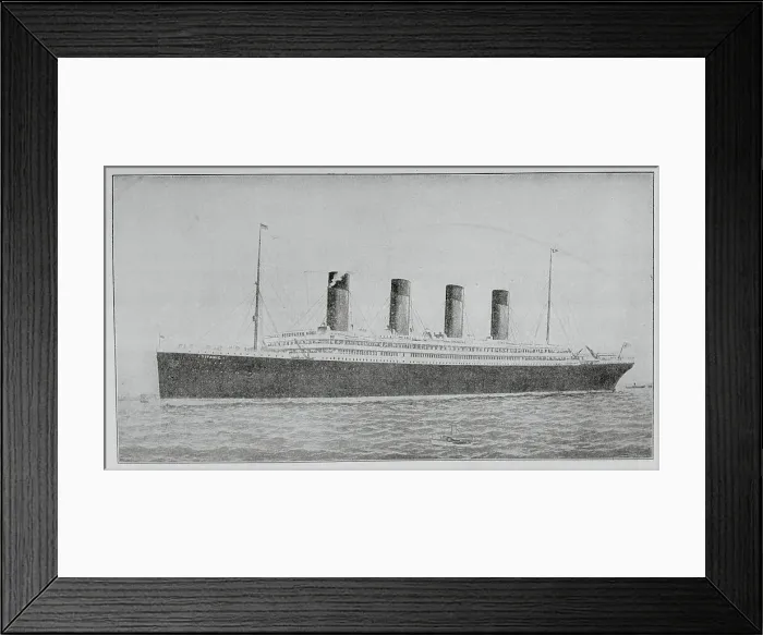 Framed Print : Illustration of the Titanic Framed Print : Illustration of the Titanic