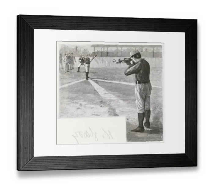 Framed Print : Illustration Showing Pitcher Utilizing a Gun for Pitching Baseball Framed Print : Illustration Showing Pitcher Utilizing a Gun for Pitching Baseball