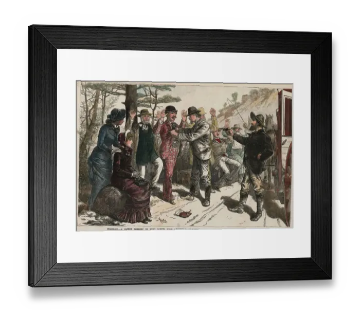 Framed Print : Highway Robbers Holding up Travelers Framed Print : Highway Robbers Holding up Travelers