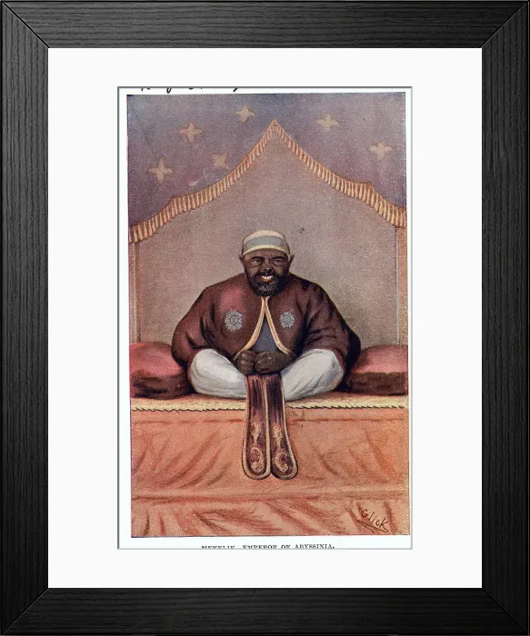 Framed Print : Emperor of Abyssinia Menelik Framed Print : Emperor of Abyssinia Menelik