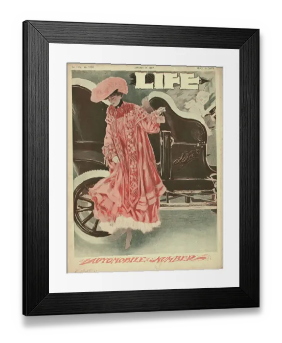 Framed Print : Automobile Number Magazine Illustration by Henry Hutt Framed Print : Automobile Number Magazine Illustration by Henry Hutt