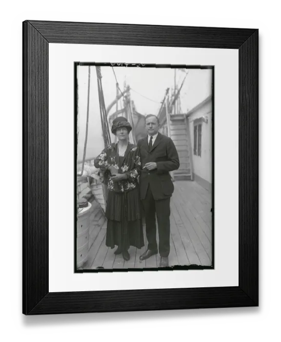 Framed Print : Marguerite Harrison with Merian C Cooper Framed Print : Marguerite Harrison with Merian C Cooper