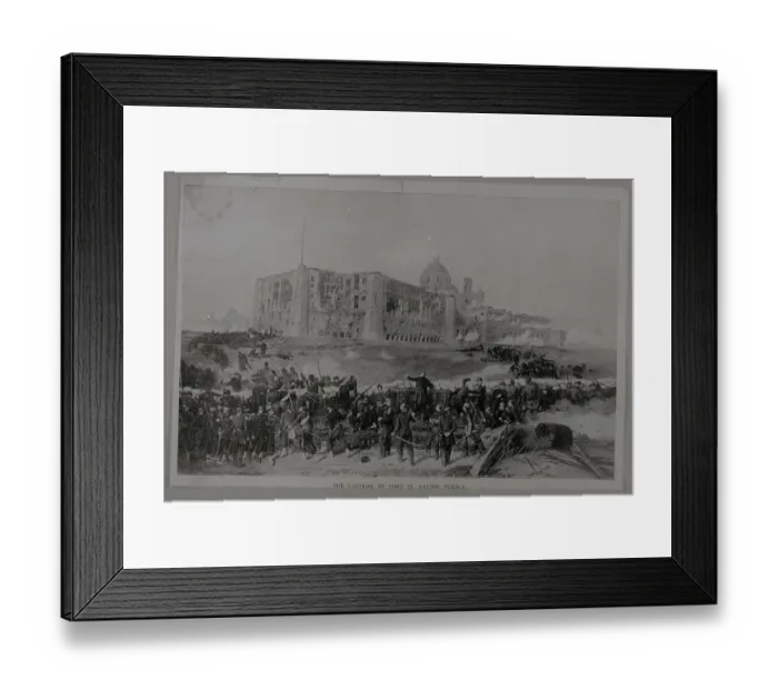 Framed Print : The Capture of Fort St. Xavier, Puebla Framed Print : The Capture of Fort St. Xavier, Puebla