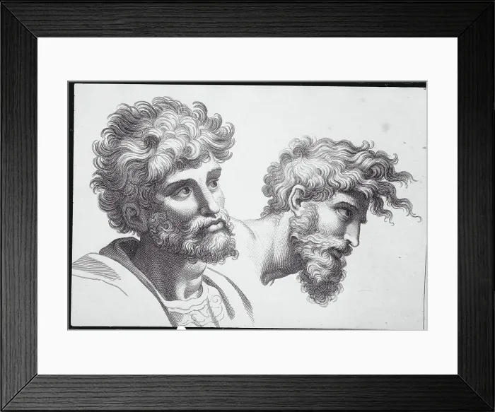Framed Print : Illustration of Man's Head Framed Print : Illustration of Man's Head