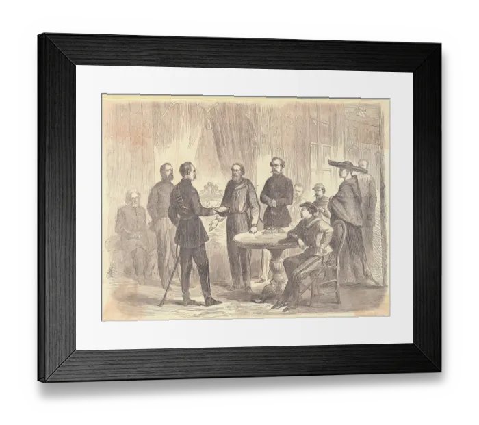 Framed Print : General Garibaldi and Envoy During Sicilian Conquest Framed Print : General Garibaldi and Envoy During Sicilian Conquest