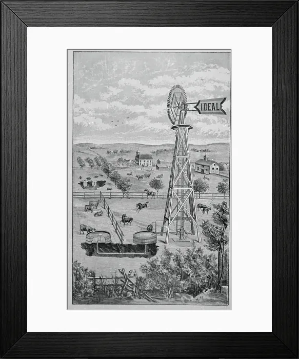 Framed Print : Wind Powered Irrigation System Framed Print : Wind Powered Irrigation System