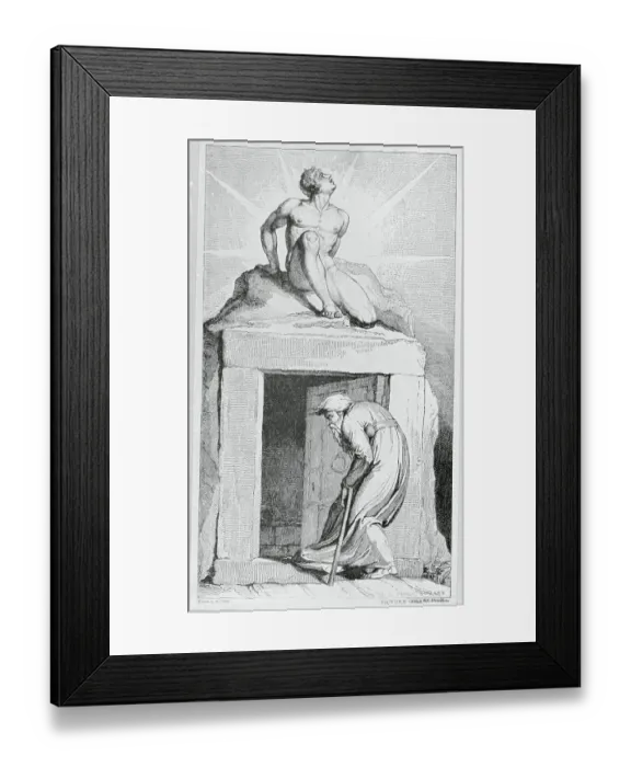 Framed Print : Death's Door by William Blake and Louis Schiavonetti Framed Print : Death's Door by William Blake and Louis Schiavonetti