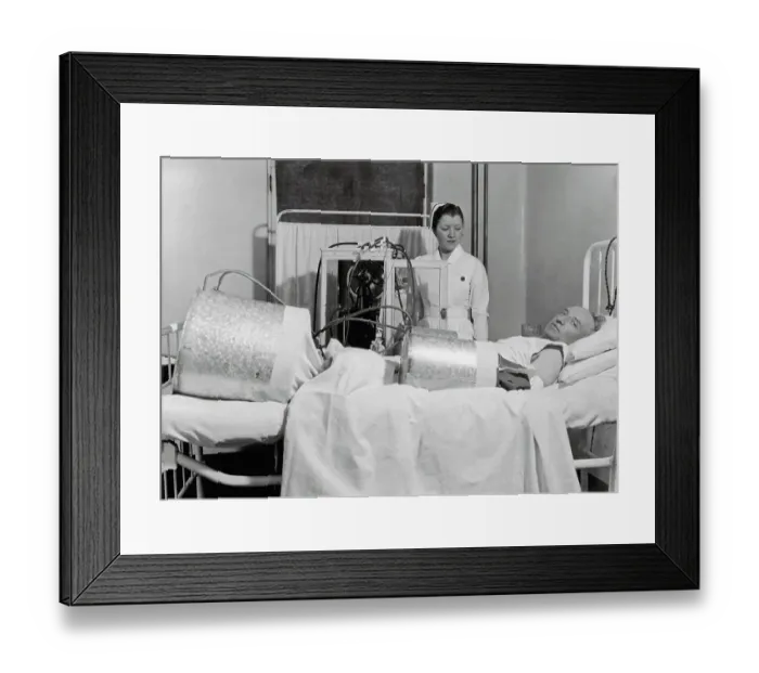 Framed Print : Illustration of Device Usage for Frozen Limbs