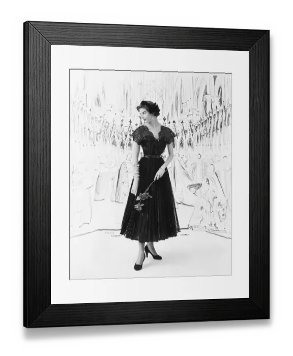 Framed Print : Model In Ball Gown Before Illustration Framed Print : Model In Ball Gown Before Illustration