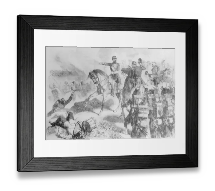 Framed Print : Illustration of Napoleon at the Battle of Solferino Framed Print : Illustration of Napoleon at the Battle of Solferino