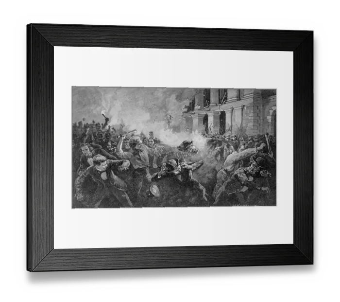 Framed Print : Illustration of Rioters in the Astor Place Riot Framed Print : Illustration of Rioters in the Astor Place Riot