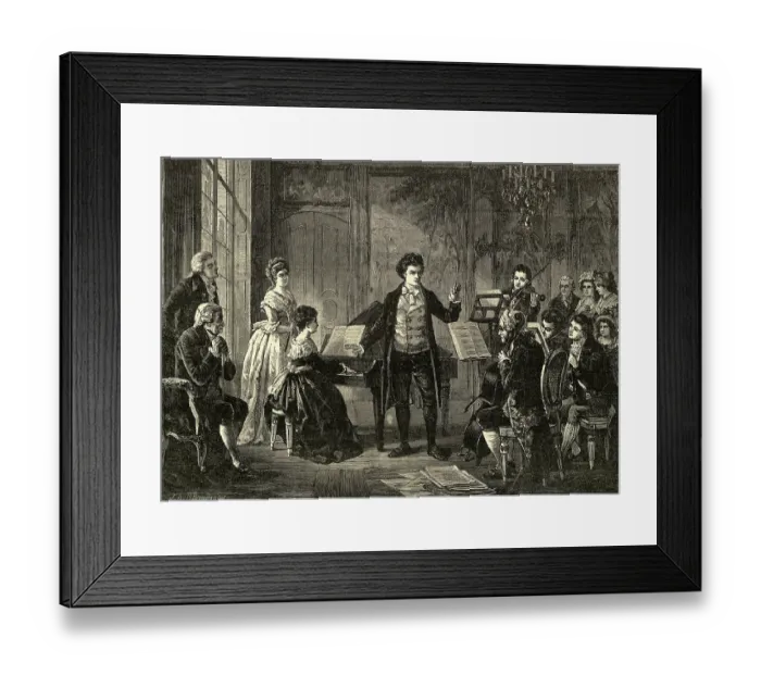 Framed Print : Beethoven Conducting Quartet Framed Print : Beethoven Conducting Quartet