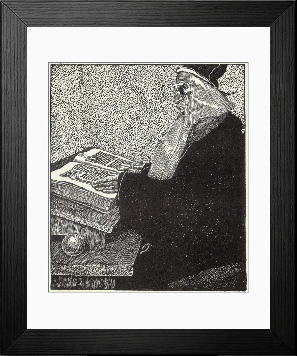 Framed Print : The Enchanter Merlin by Howard Pyle Framed Print : The Enchanter Merlin by Howard Pyle