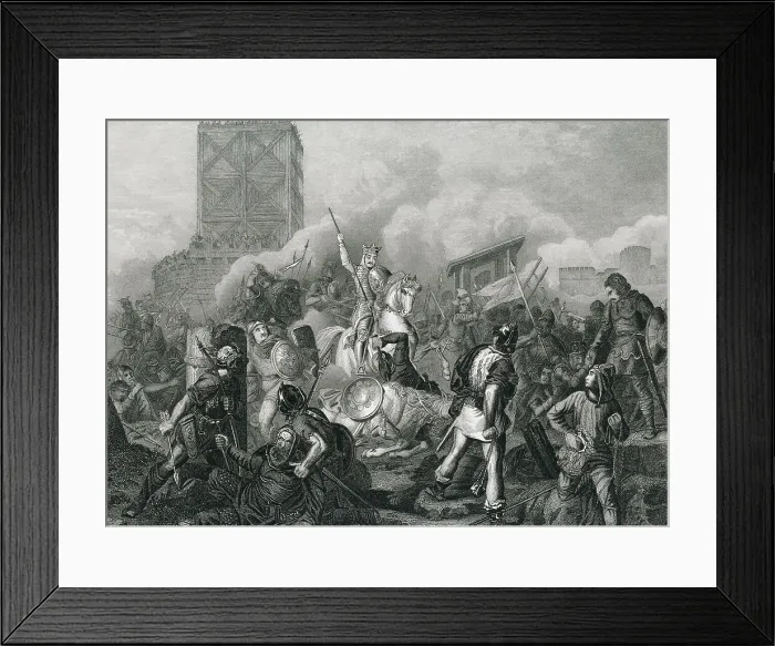 Framed Print : Illustration Depicting Siege of Paris by Normans in 835 Framed Print : Illustration Depicting Siege of Paris by Normans in 835