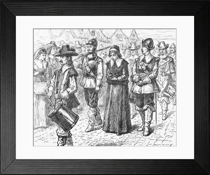 Framed Print : Illustration of Mary Dyer Led to Execution Framed Print : Illustration of Mary Dyer Led to Execution