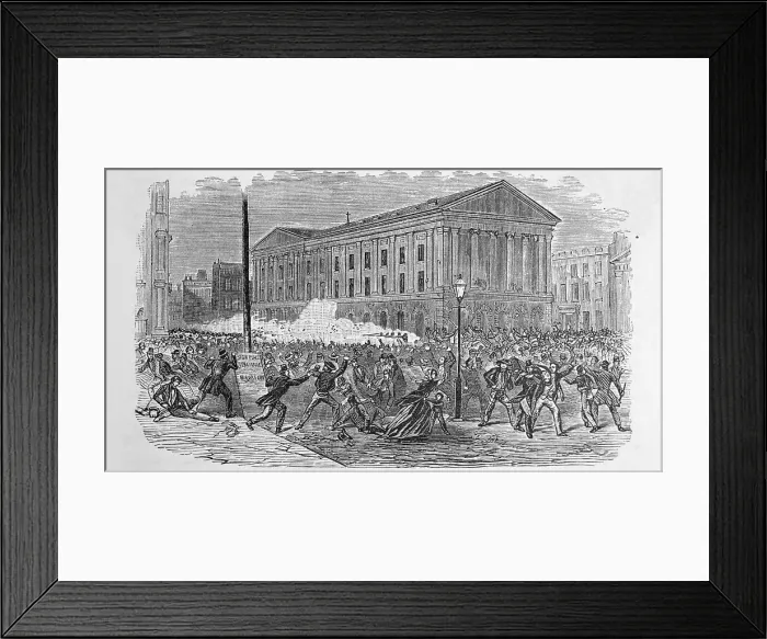 Framed Print : Illustration of the Riot at the Astor Place Opera House Framed Print : Illustration of the Riot at the Astor Place Opera House