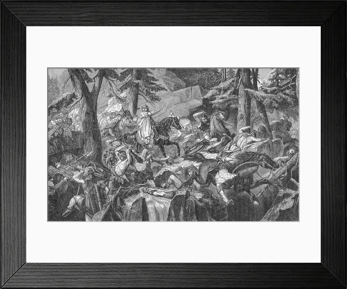 Framed Print : Illustration of Charlemagne Leading His Army Framed Print : Illustration of Charlemagne Leading His Army