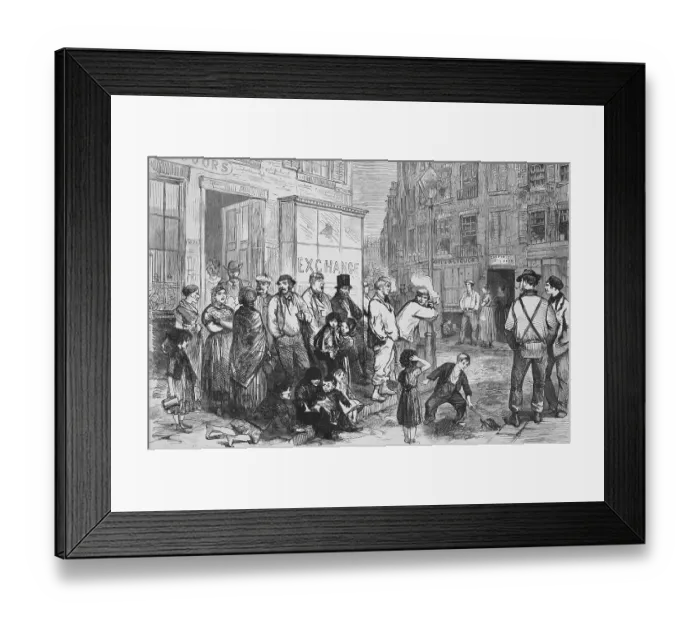 Framed Print : Illustration of a Street Scene in the Fourth Ward of New York Framed Print : Illustration of a Street Scene in the Fourth Ward of New York