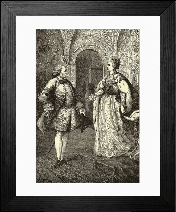 Framed Print : Denis Diderot and Catherine II The Great Framed Print : Denis Diderot and Catherine II The Great