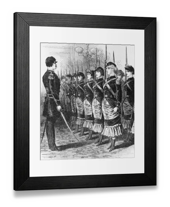 Framed Print : The Female Rights Musketeers Illustration Framed Print : The Female Rights Musketeers Illustration