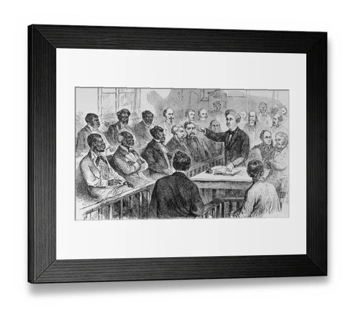 Framed Print : Illustration of a Group Serving Jury Duty Framed Print : Illustration of a Group Serving Jury Duty