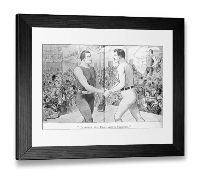 Framed Print : Champion and Ex-Champion Cheered Print Framed Print : Champion and Ex-Champion Cheered Print