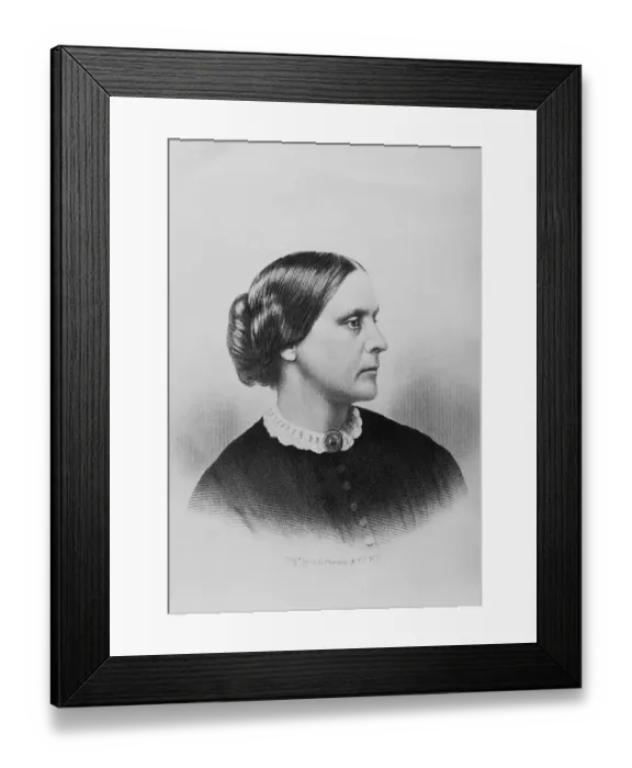 Framed Print : Engraving of Susan B. Anthony Framed Print : Engraving of Susan B. Anthony