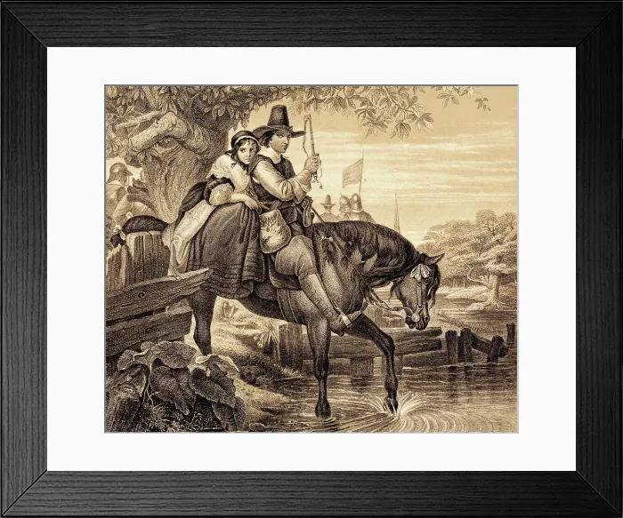 Framed Print : Charles II in Disguise Aided in His Escape by Jane Lane Framed Print : Charles II in Disguise Aided in His Escape by Jane Lane