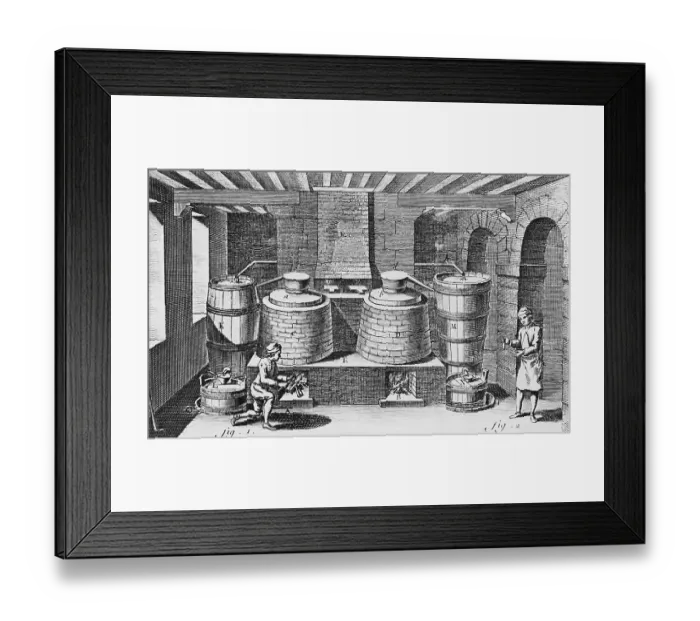 Framed Print : Illustration and Diagram of a Cognac Distillery by Robert Benard Framed Print : Illustration and Diagram of a Cognac Distillery by Robert Benard