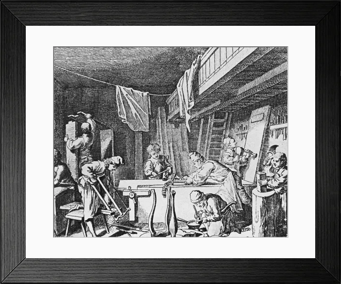 Framed Print : Workshop of a Furniture Maker