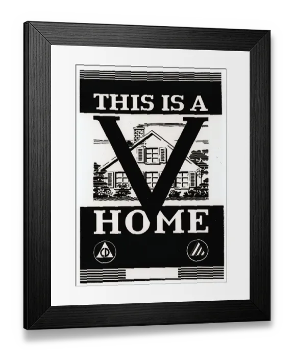 Framed Print : V-Home Stickers from the OCD Framed Print : V-Home Stickers from the OCD