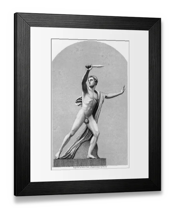 Framed Print : Orestes / Engraving Of Sculpture Framed Print : Orestes / Engraving Of Sculpture