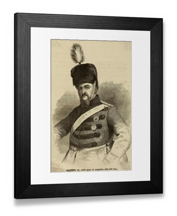 Framed Print : Portrait of Frederick VII, King of Denmark Framed Print : Portrait of Frederick VII, King of Denmark