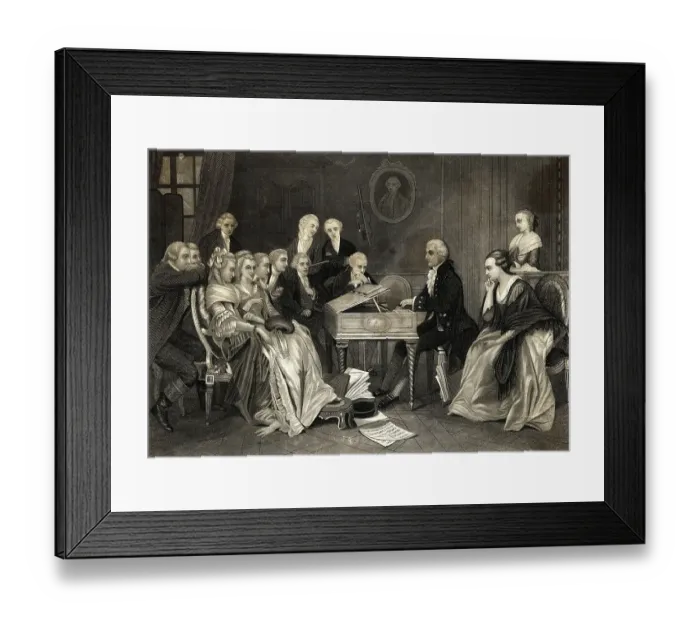Framed Print : Illustration of Mozart at Vienna, Playing His Opera Don Juan for the First Time Framed Print : Illustration of Mozart at Vienna, Playing His Opera Don Juan for the First Time