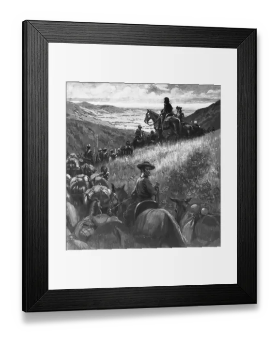 Framed Print : Spanish Explorers on Horseback Framed Print : Spanish Explorers on Horseback