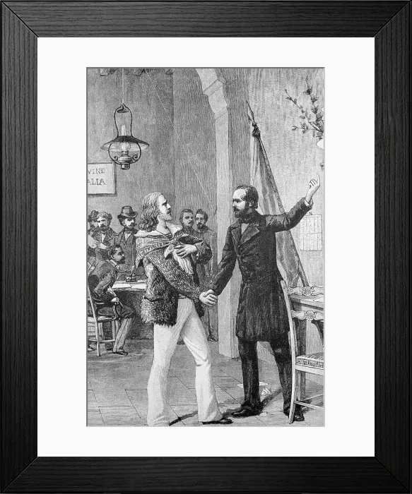 Framed Print : Illustration of Garibaldi and Mazzini Framed Print : Illustration of Garibaldi and Mazzini