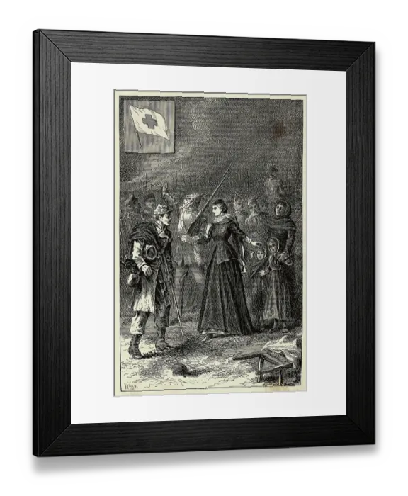 Framed Print : Illustration of Clara Barton Entering Strasburg with German Army Framed Print : Illustration of Clara Barton Entering Strasburg with German Army