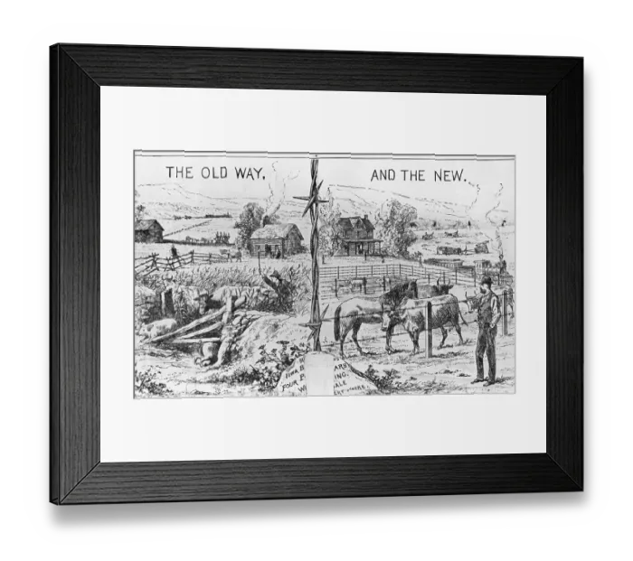 Framed Print : The Old Way, and the New Illustration Framed Print : The Old Way, and the New Illustration