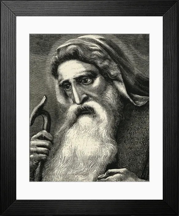 Framed Print : Illustration of the Prophet Moses Framed Print : Illustration of the Prophet Moses