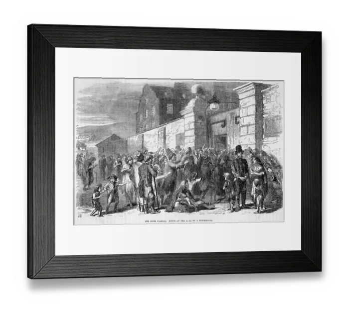 Framed Print : The Irish Famine: Scene at the Gate of a Workhouse Framed Print : The Irish Famine: Scene at the Gate of a Workhouse