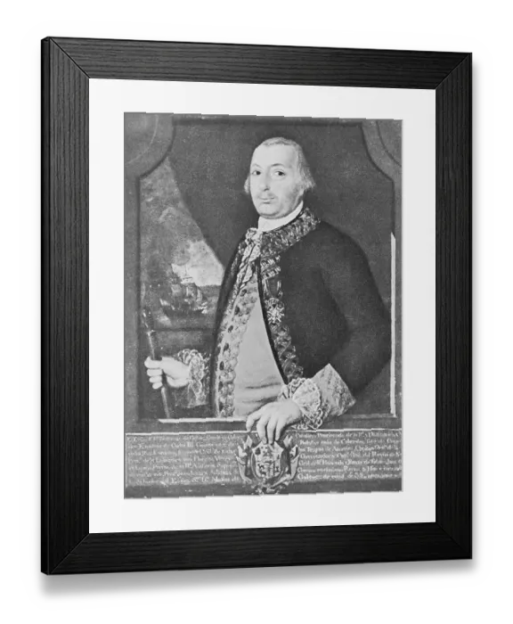 Framed Print : Illustration of Bernardo de Galvez Framed Print : Illustration of Bernardo de Galvez