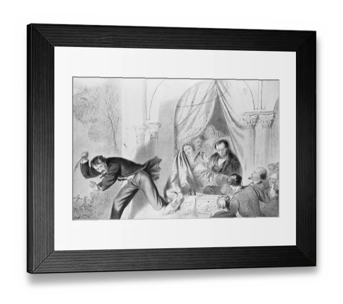 Framed Print : Booth Jumping From The Balcony Framed Print : Booth Jumping From The Balcony