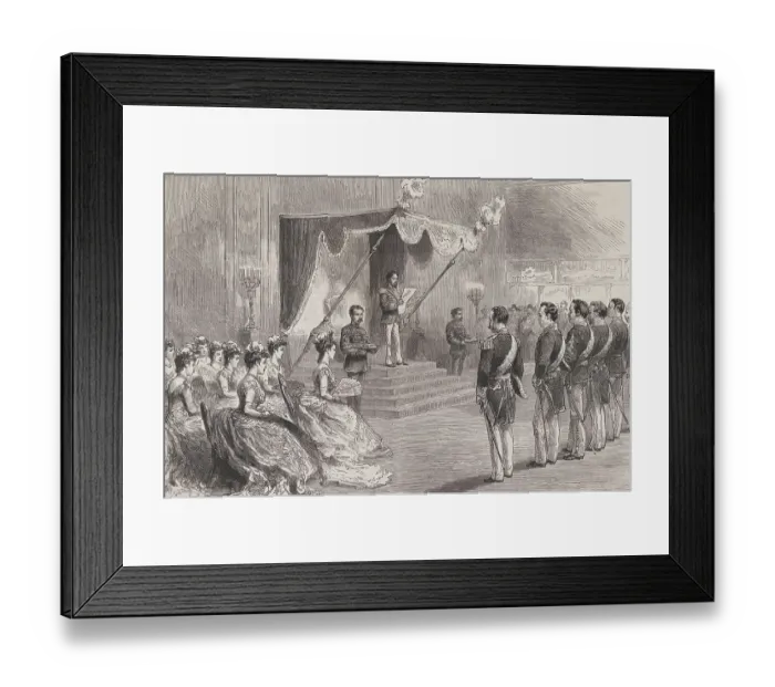 Framed Print : Print Depicting Emperor Mutsuhito Promulgating the New Constitution Framed Print : Print Depicting Emperor Mutsuhito Promulgating the New Constitution