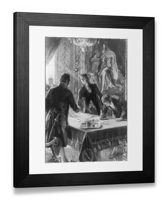 Framed Print : Illustration of the Signing of the Louisiana Purchase Framed Print : Illustration of the Signing of the Louisiana Purchase