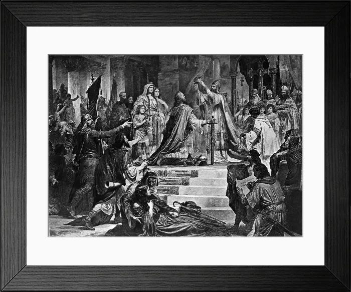 Framed Print : Charlemagne coronation Framed Print : Charlemagne coronation