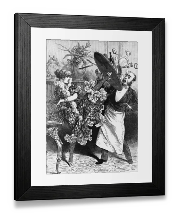 Framed Print : The Bernhardt Kick Newspaper Illustration Framed Print : The Bernhardt Kick Newspaper Illustration
