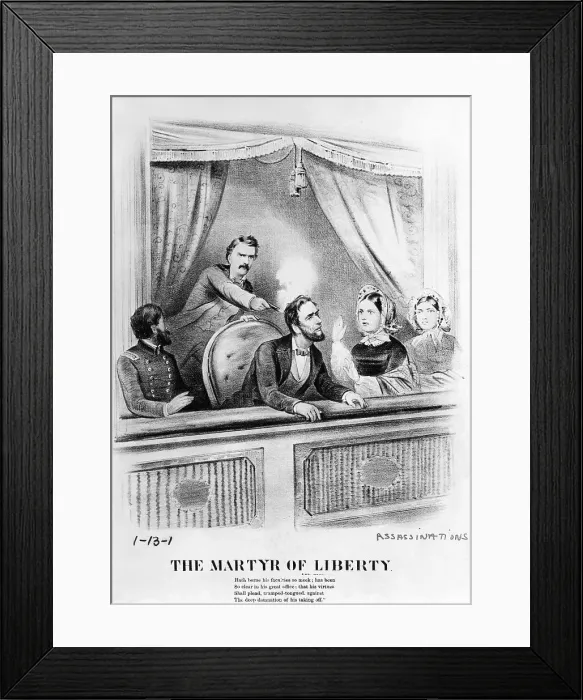 Framed Print : The Martyr of Liberty Depicting the Assassination of Abraham Lincoln Framed Print : The Martyr of Liberty Depicting the Assassination of Abraham Lincoln