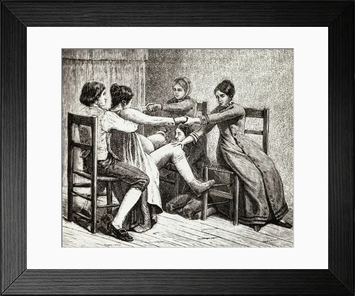 Framed Print : Colonial Childbirth Scene